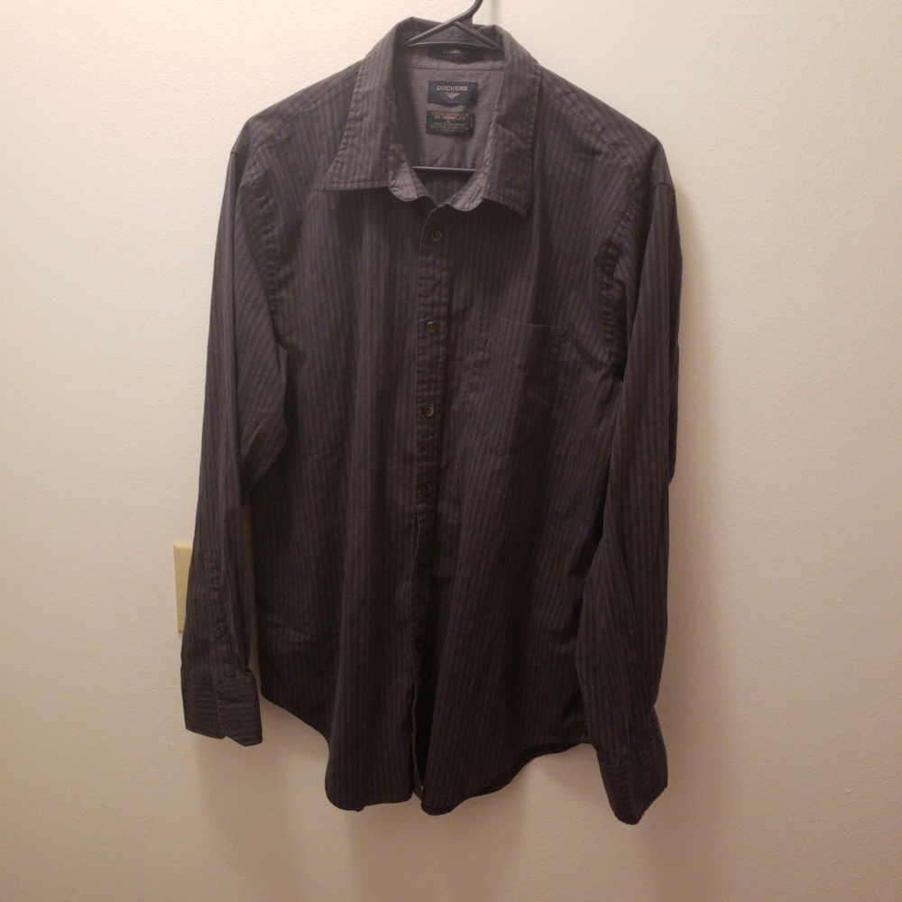 Dockers Mens Dress Shirt Size Large Classic Fit